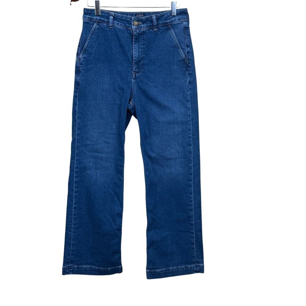 J Crew Soft Denim High Rise Trouser Jeans Size 27